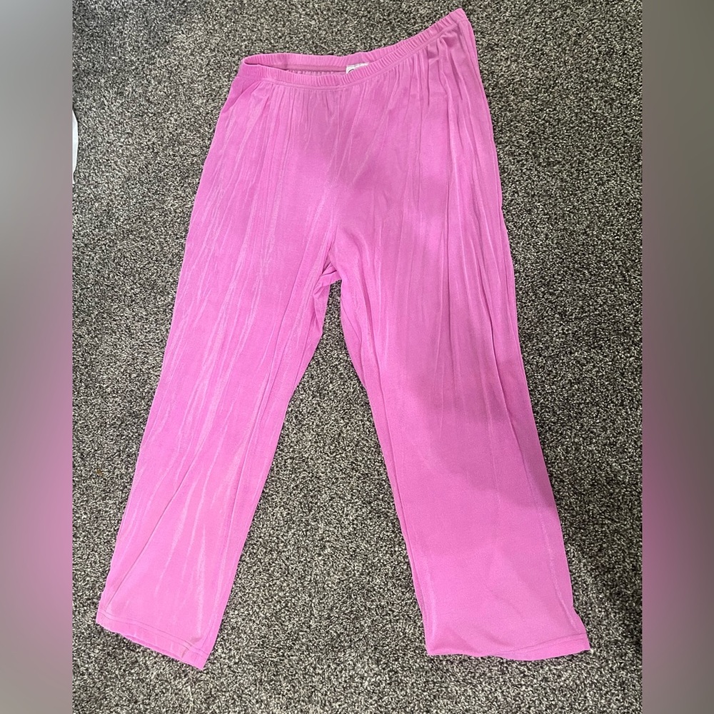 Carolyn Strauss Collection pink stretchy pants L